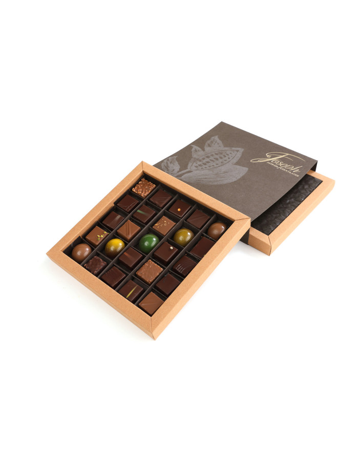 COFFRET 50 CHOCOLAT 100% NOIR - 360G