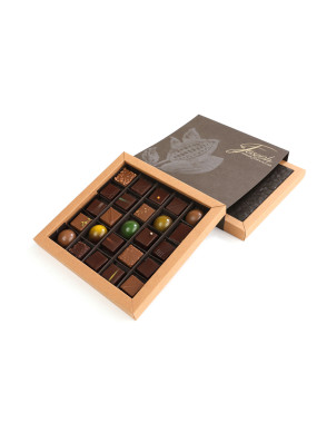 COFFRET 50 CHOCOLAT 100% NOIR - 360G