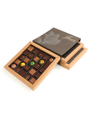 COFFRET 75 CHOCOLAT 100% NOIR - 540G