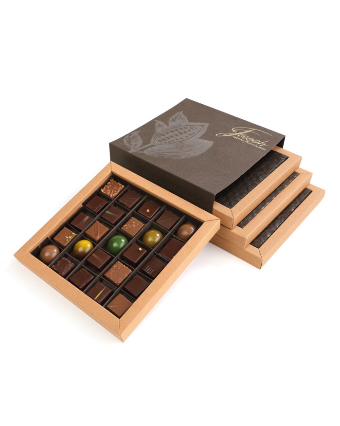 COFFRET 100 CHOCOLAT 100% NOIR - 720G