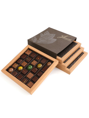 COFFRET 100 CHOCOLAT 100% NOIR - 720G