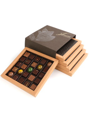 COFFRET 125 CHOCOLAT 100% NOIR - 900G