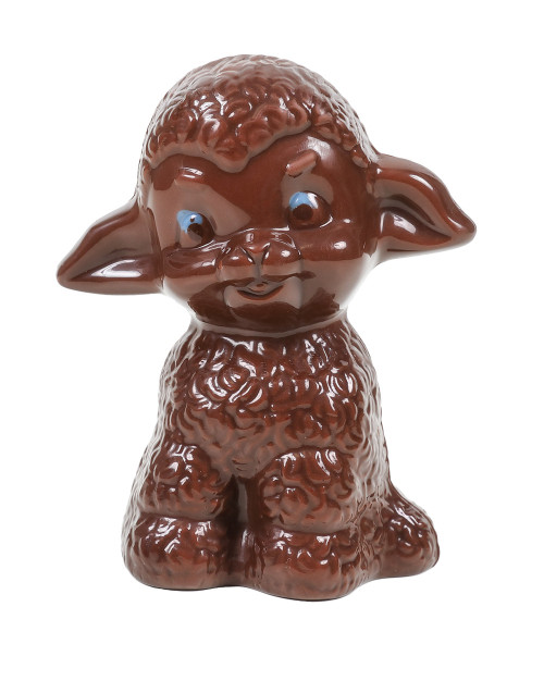 AGNEAU CHOCOLAT NOIR PETIT MODÈLE(95gr) ET GARNI DE FRITURES