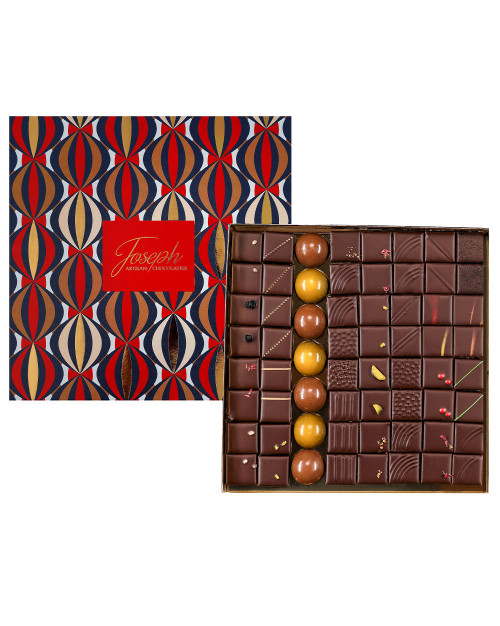 COFFRET PRESTIGE 64 CHOCOLATS NOEL  : N°6  (520G)